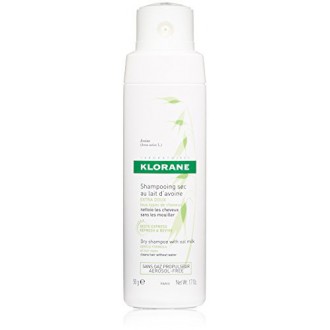 Klorane Champú en seco con leche de avena - sin aerosol - Todo tipo de cabellos, 1,7 oz