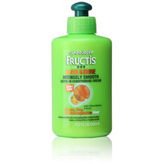 Garnier Fructis Sleek &amp; Shine Intensamente suave sin enjuague acondicionado crema, 10.2 Fl. Onz.