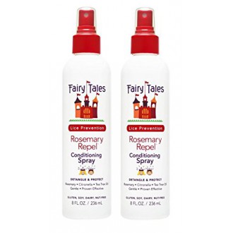 CUENTOS Romero repeler piojos Prevención enjuague acondicionado spray 8 oz, paquete de 2